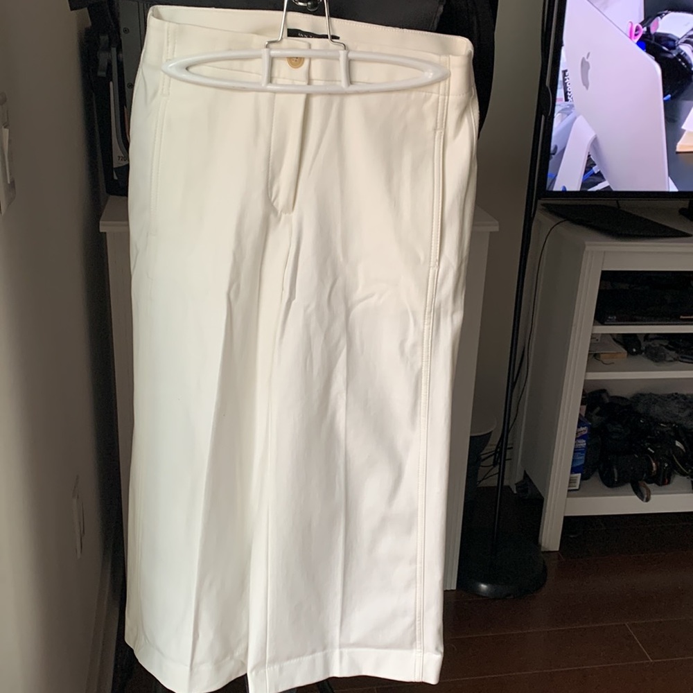 Ann Taylor white cropped wide leg pant sz 2P